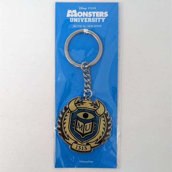 New Disney Monsters University 1313 Movie Promo Keychain Pixar Monsters Inc - Picture 1 of 2